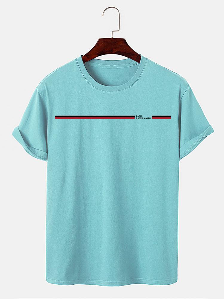 Paris Dream Maker Stripe Print T-Shirts