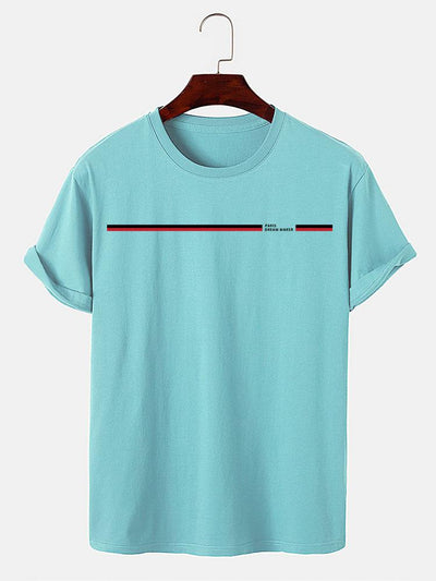 Paris Dream Maker Stripe Print T-Shirts