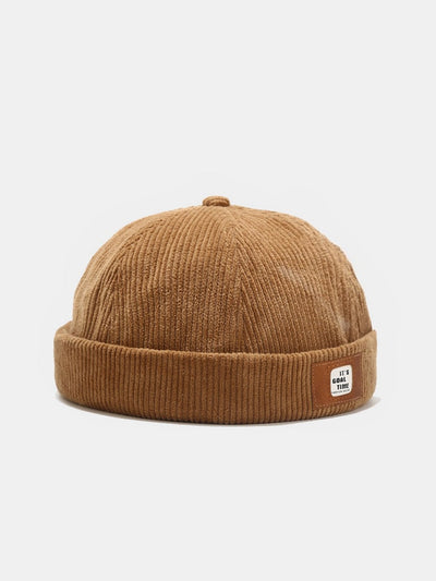Japanese Harajuku Style Retro Corduroy Brimless Hat