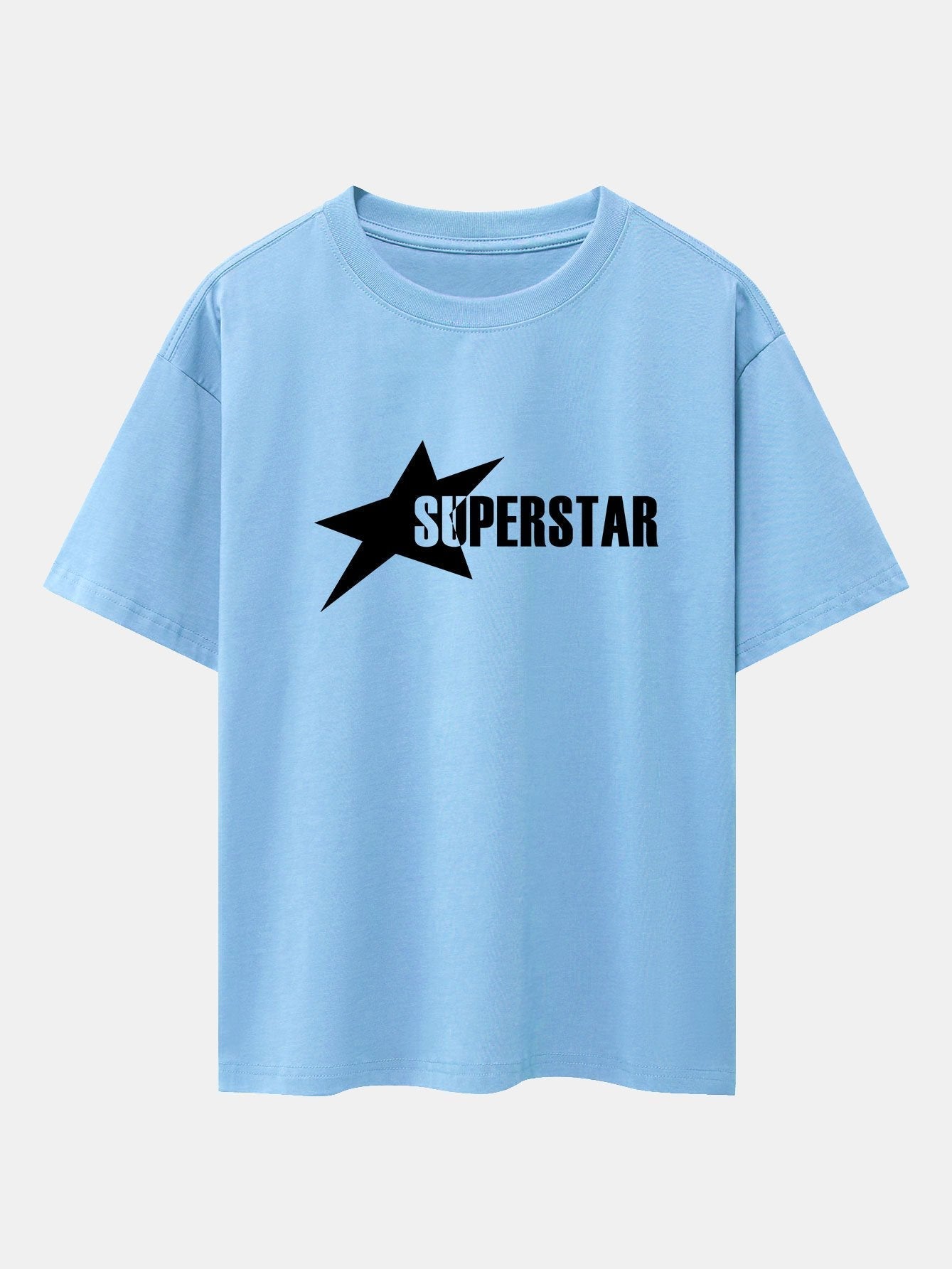 Superstar Print Drop Shoulder Oversize T-Shirt