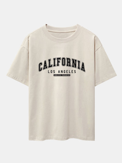 California Print Heavy Weight Oversize T-Shirt