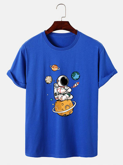 Planet Astronaut Print T-Shirt