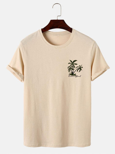 Hawaii Island Palm Tree Print T-Shirt