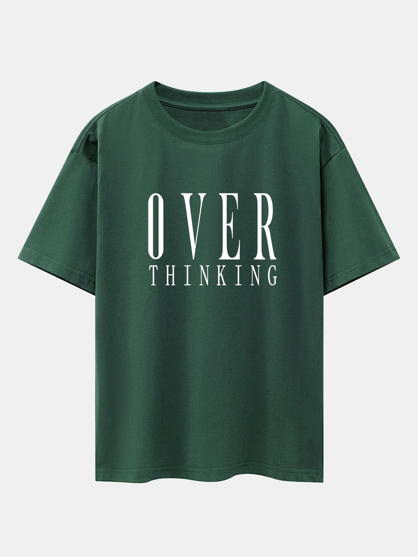 Slogan Print Drop Shoulder Oversize T-Shirt
