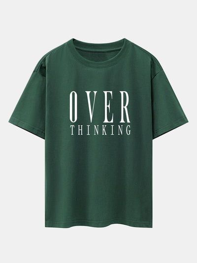 Slogan Print Drop Shoulder Oversize T-Shirt