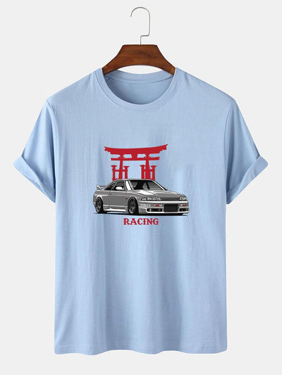 Japanese Shrine Car Print T-Shirt