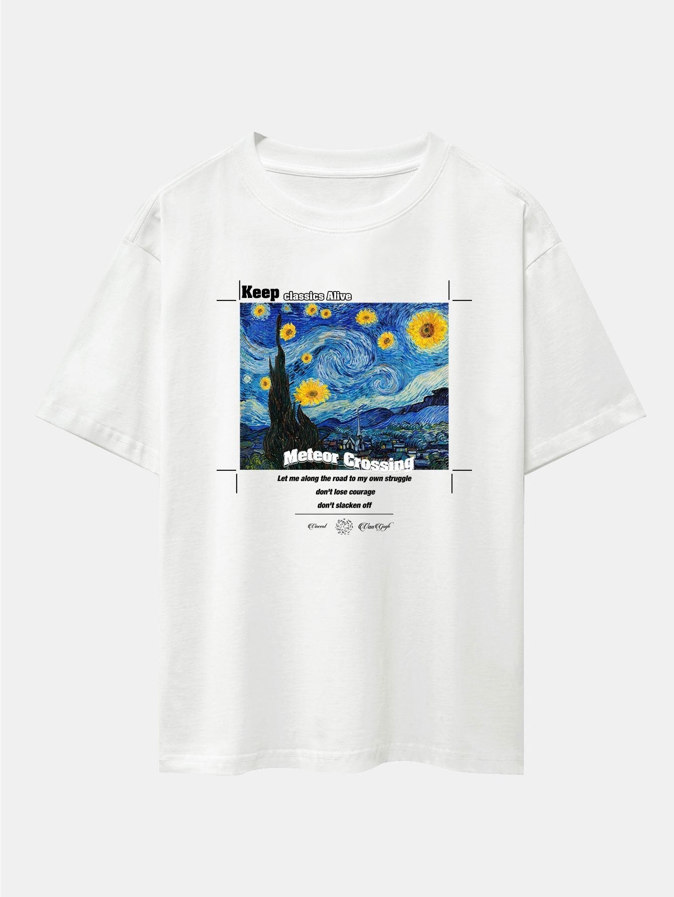 Abstract Painting Print Drop Shoulder Oversize T-Shirt