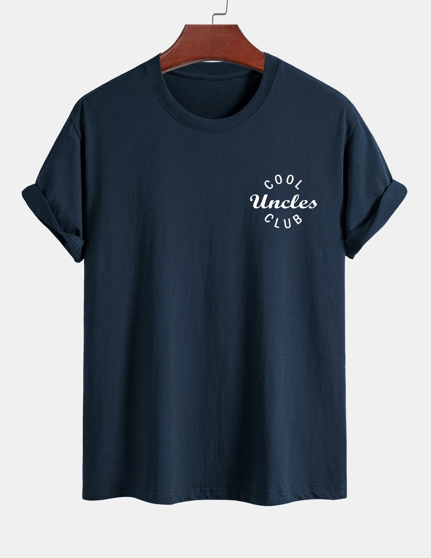 Regular Fit Cool Uncles Club Print Cotton T-Shirt