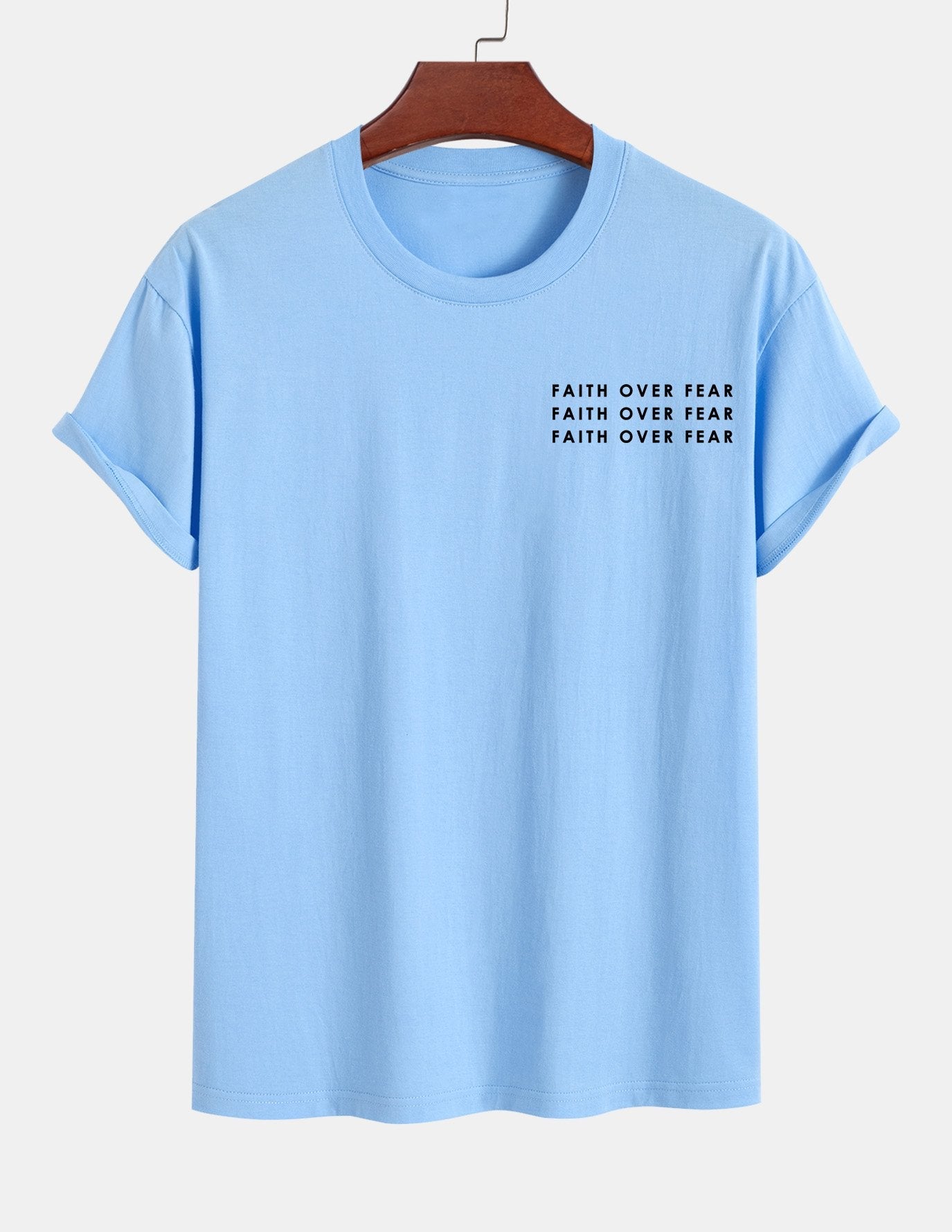 Regular Fit Slogan Print Cotton T-Shirt