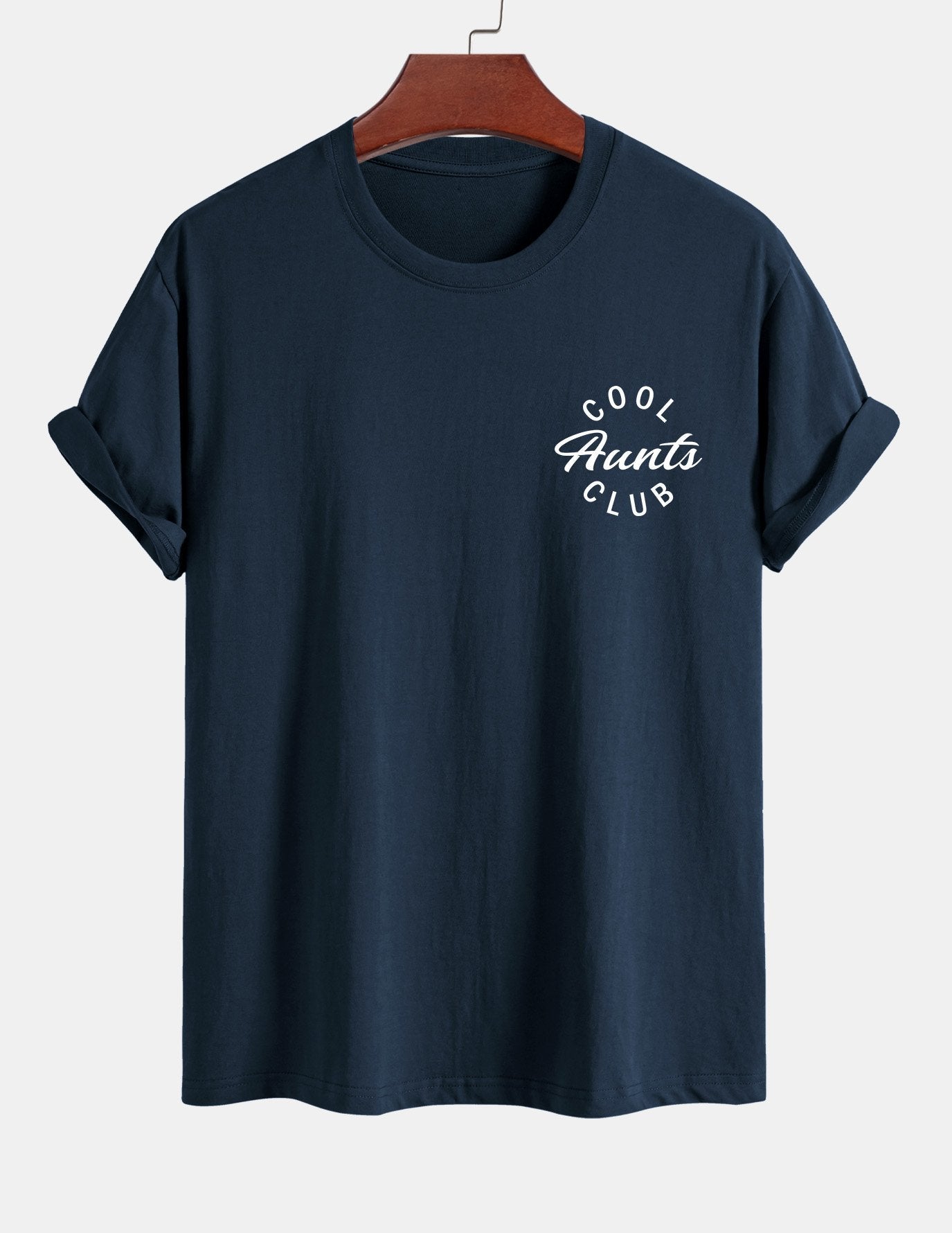 Regular Fit Cool Aunts Club Print Cotton T-Shirt
