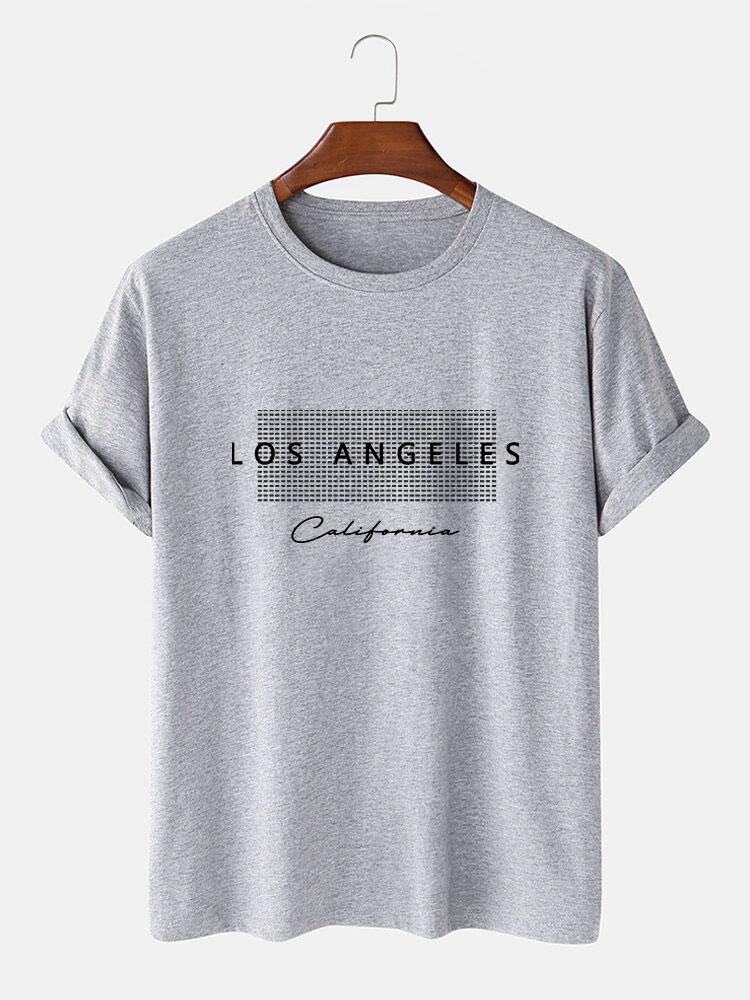 Los Angeles Checkered Print T-Shirt