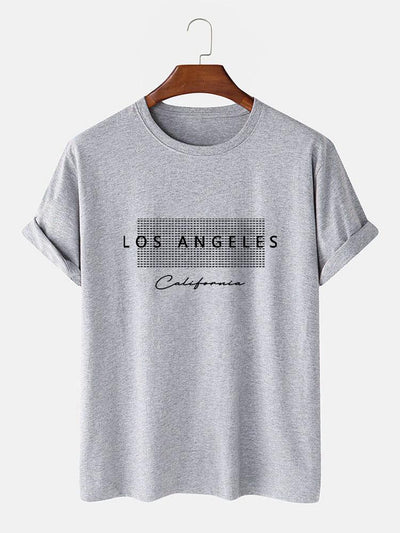 Los Angeles Checkered Print T-Shirt