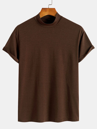 Short Sleeve Mock Neck T-Shirt