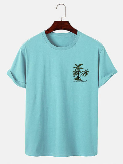 Hawaii Island Palm Tree Print T-Shirt