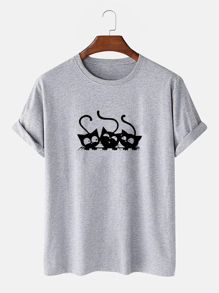 Three Kittens Print T-Shirt