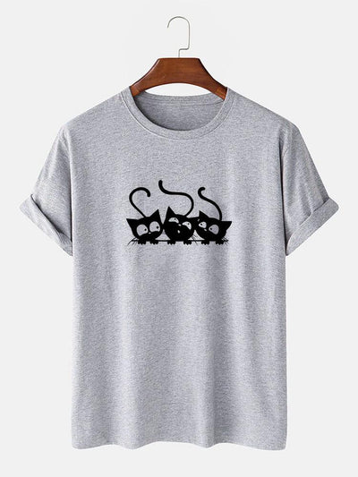 Three Kittens Print T-Shirt