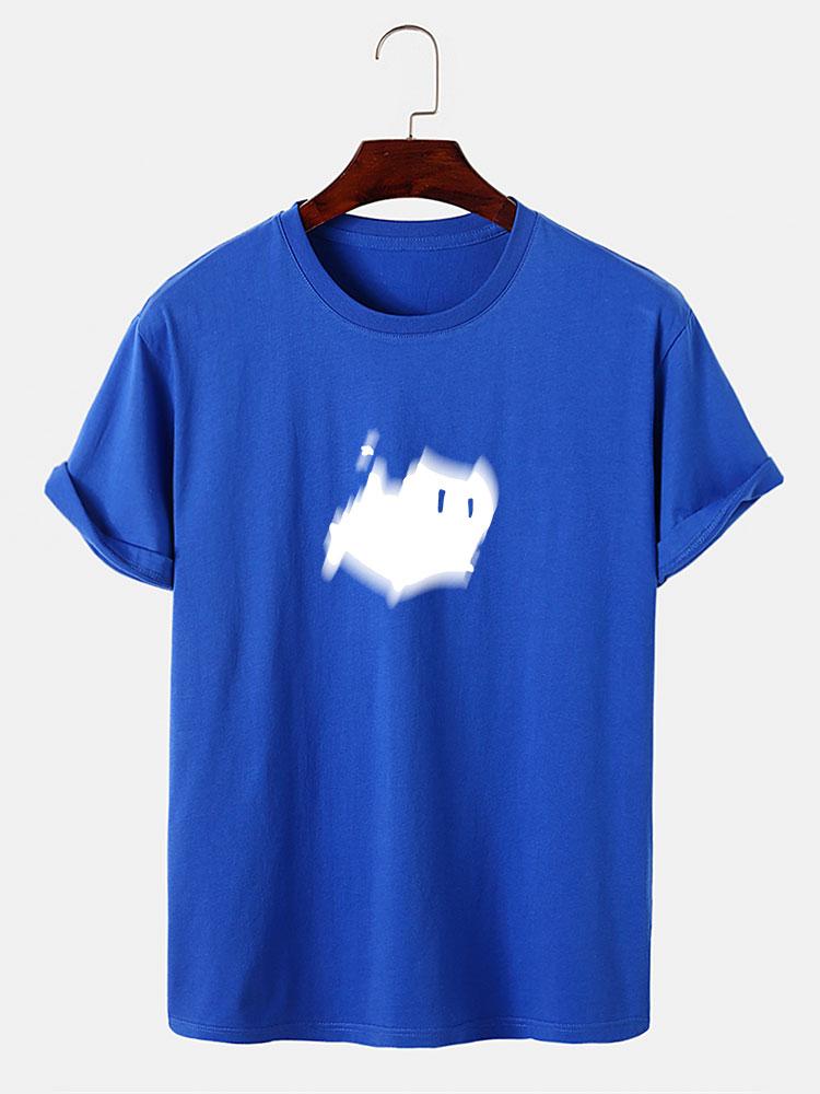 Scared Cat Print T-Shirt
