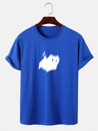 Scared Cat Print T-Shirt