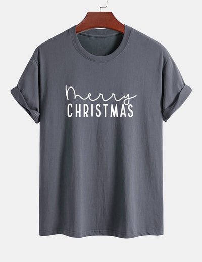 Regular Fit Christmas Print Cotton T-Shirt