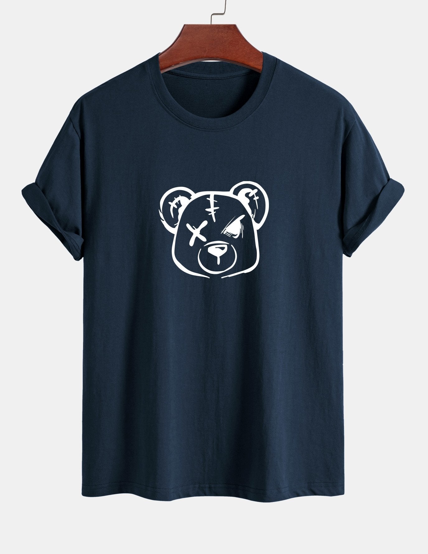 Regular Fit Bear Print Cotton T-Shirt