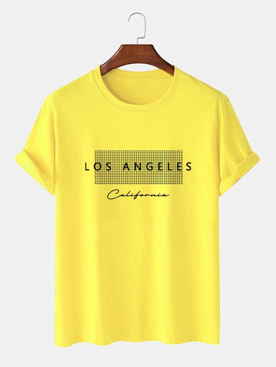 Los Angeles Checkered Print T-Shirt