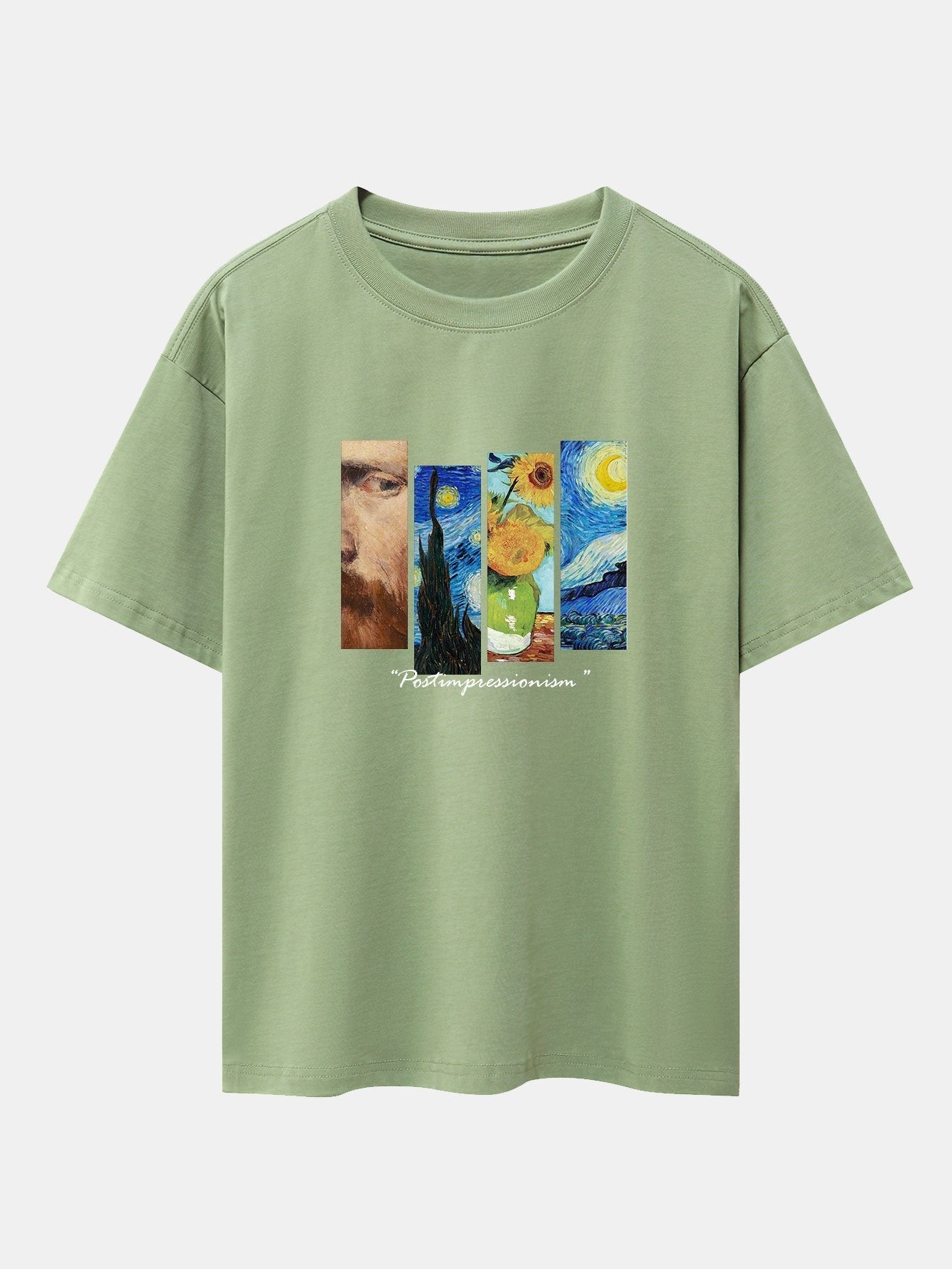 Starry Sky Sunflower Print Drop Shoulder Oversize T-Shirt