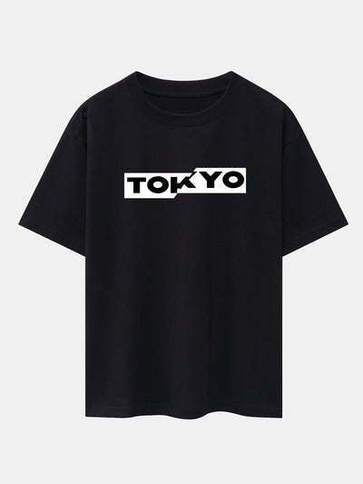 Tokyo Print Drop Shoulder Oversize T-Shirt