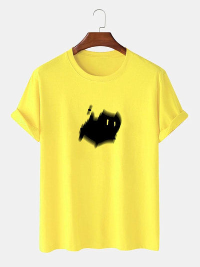 Scared Cat Print T-Shirt