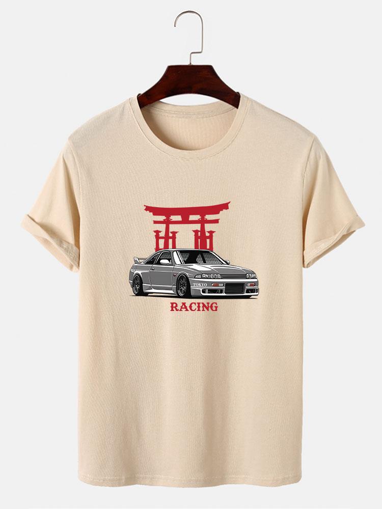 Japanese Shrine Car Print T-Shirt