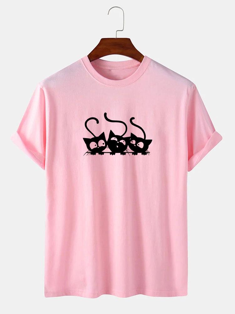 Three Kittens Print T-Shirt