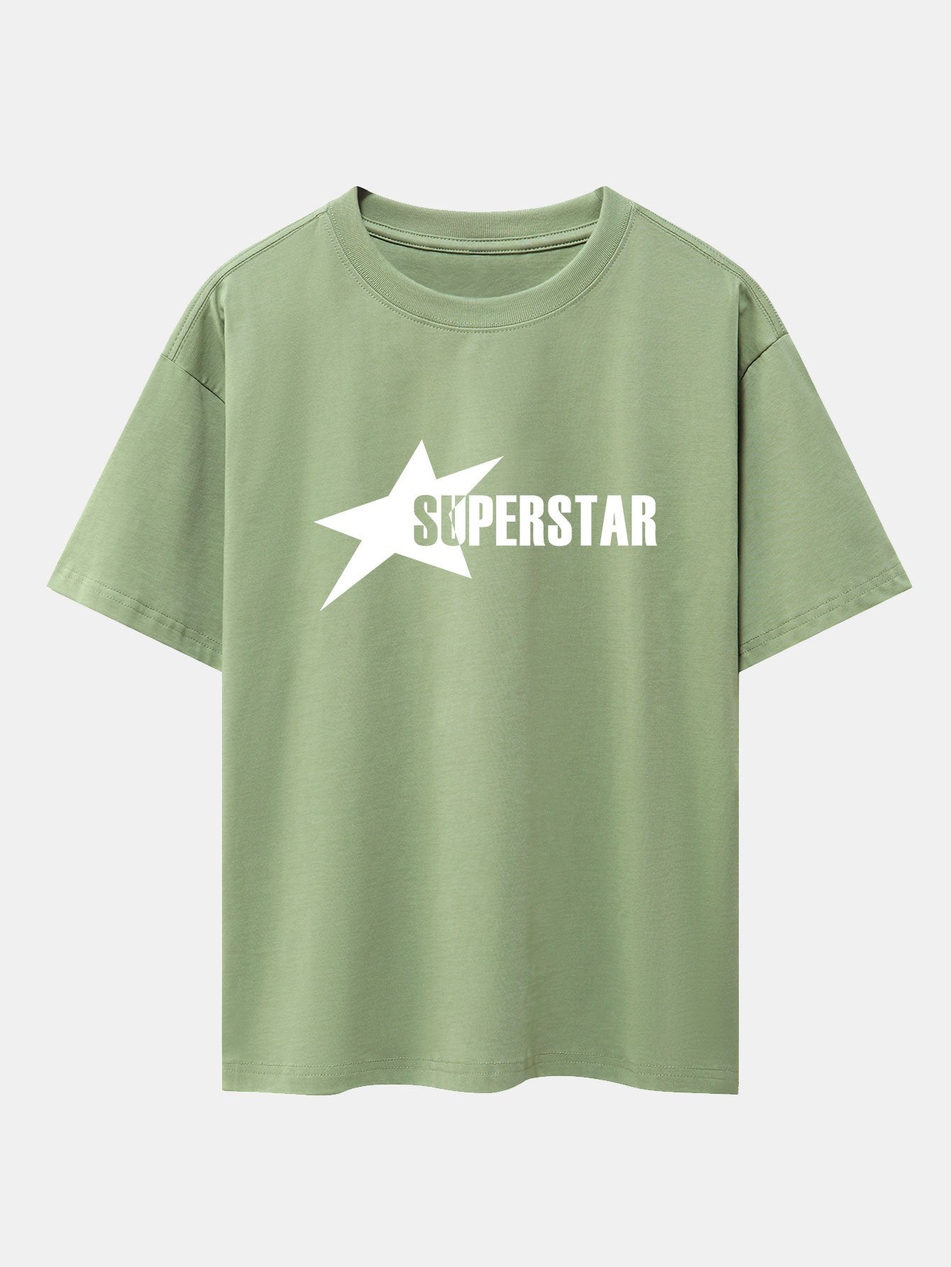 Superstar Print Drop Shoulder Oversize T-Shirt