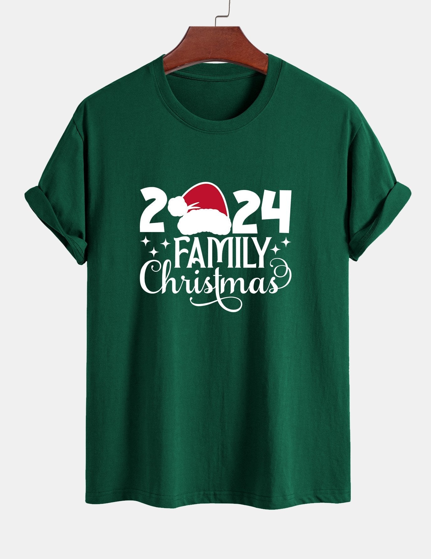 Regular Fit Family Christmas 2024 Print Cotton T-Shirt