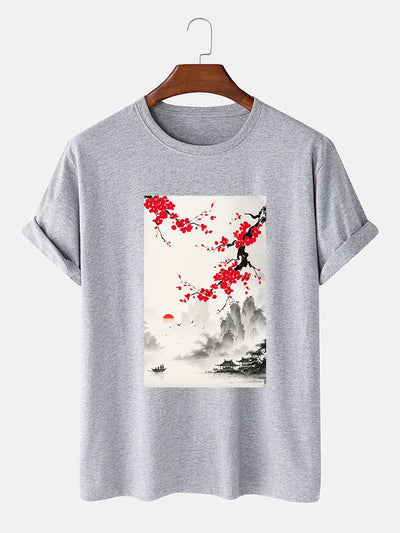 Ink Landscape Print T-Shirt