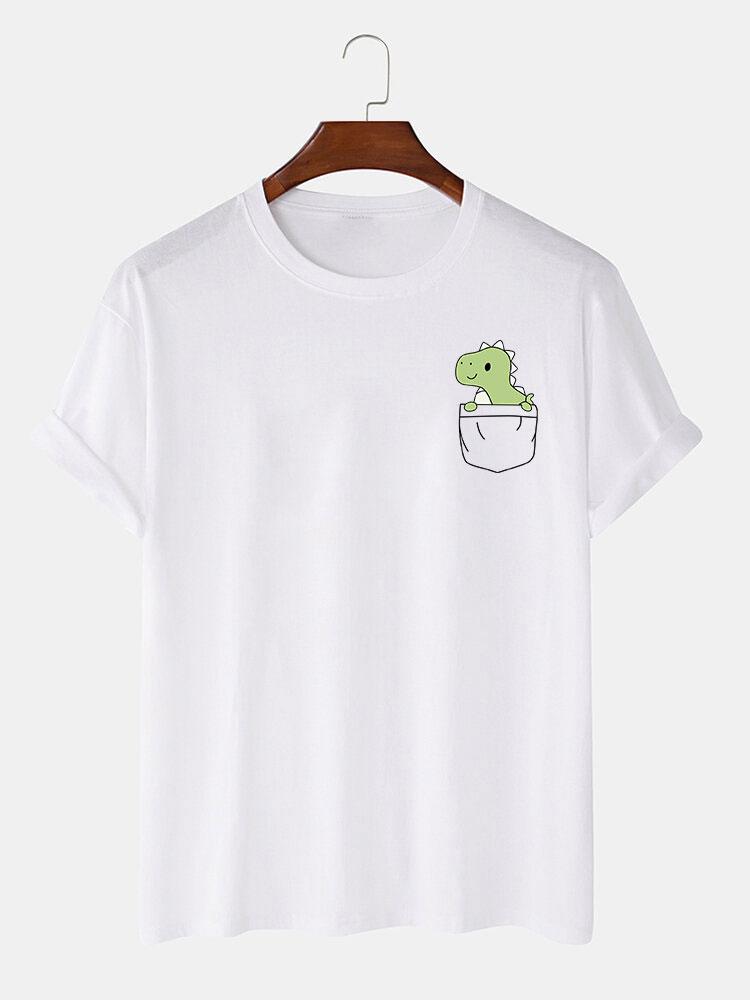 Pocket Dinosaur Print T-Shirt