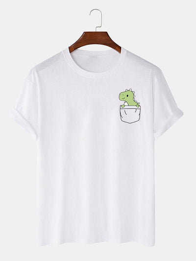 Pocket Dinosaur Print T-Shirt