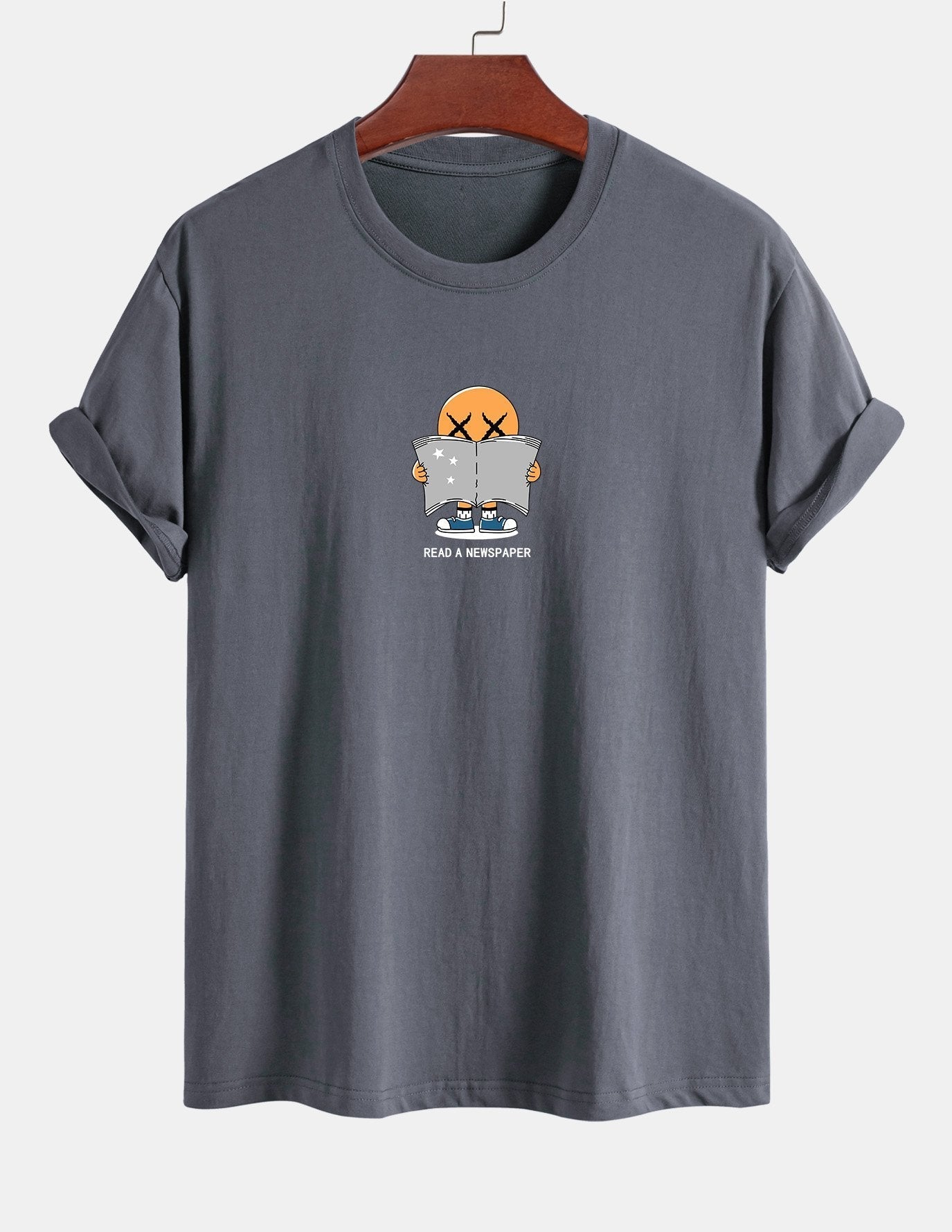 Regular Fit Reading Print Cotton T-Shirt