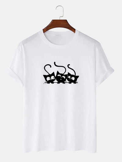 Three Kittens Print T-Shirt