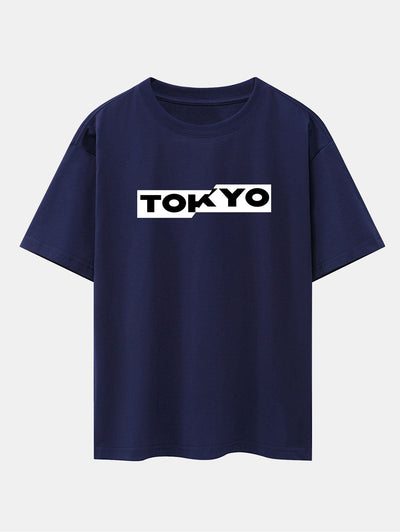 Tokyo Print Drop Shoulder Oversize T-Shirt