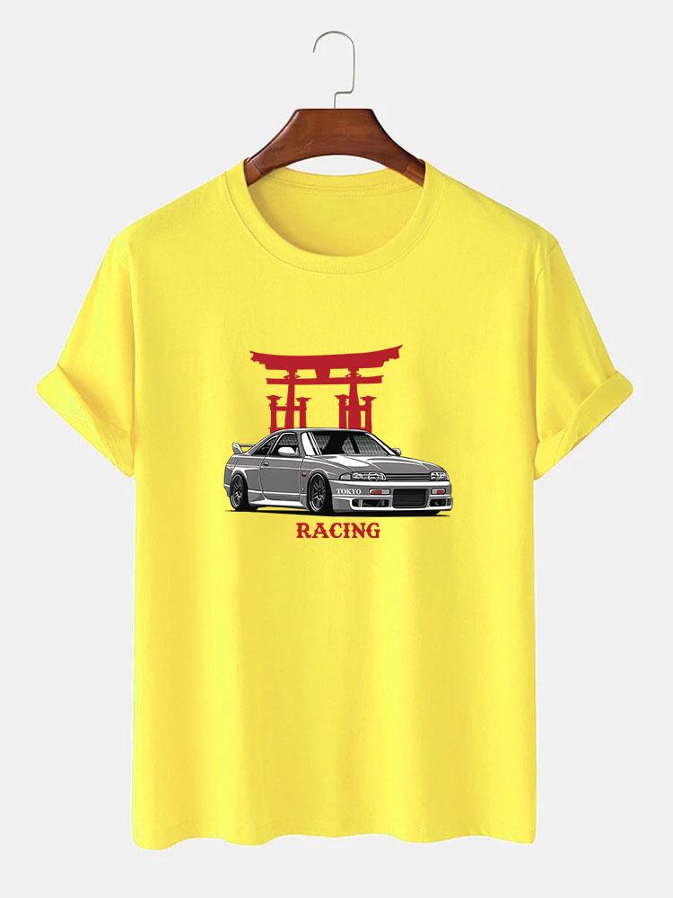Japanese Shrine Car Print T-Shirt