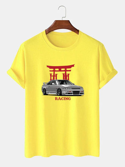 Japanese Shrine Car Print T-Shirt