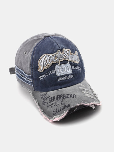 1969 Retro Washed Distressed Letter Embroidered Hole Baseball Cap