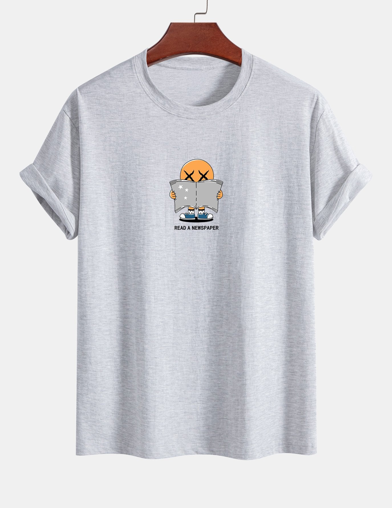 Regular Fit Reading Print Cotton T-Shirt