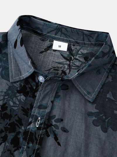 Ink Floral Print Shirt