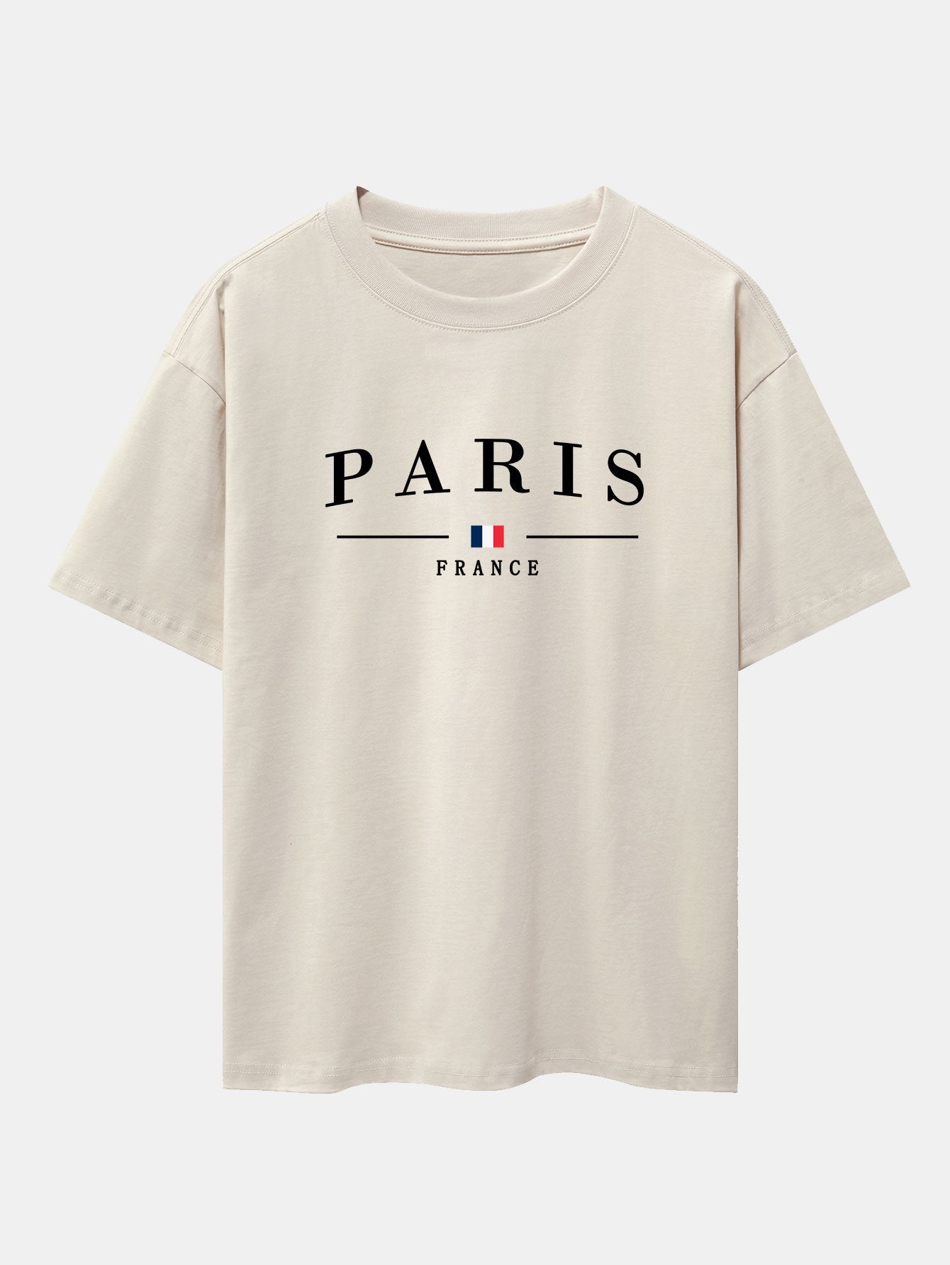 Paris Print Drop Shoulder Oversize T-Shirt