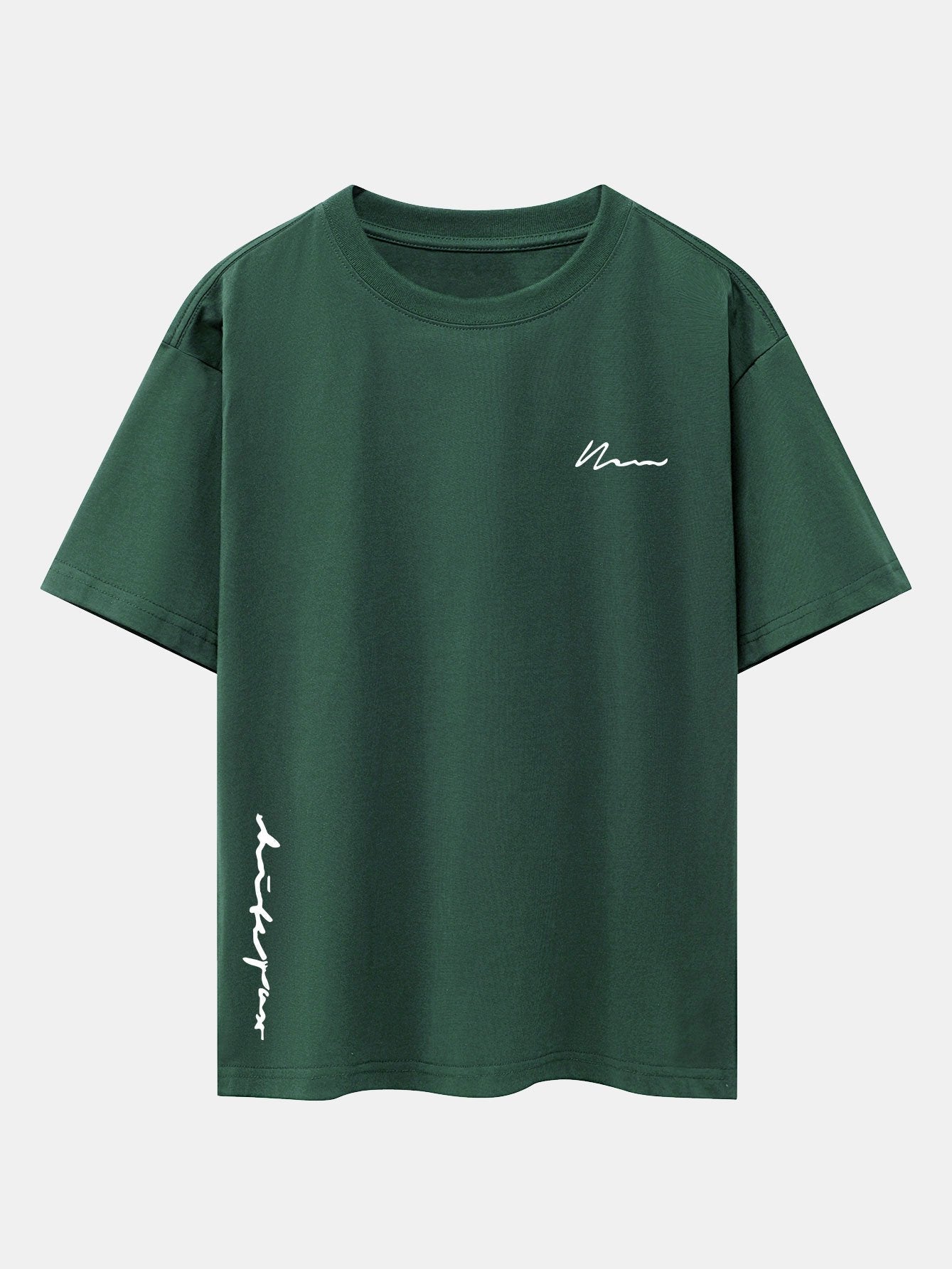 Slogan Print Drop Shoulder Oversize T-Shirt