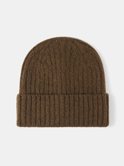 Faux Wool Warm Stripe Knit Beanie Hat