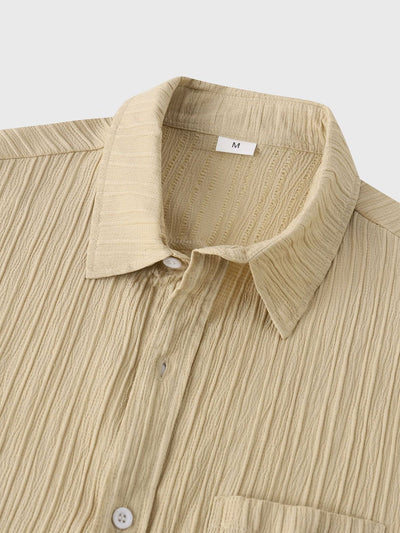 Textured Button Up Shirt