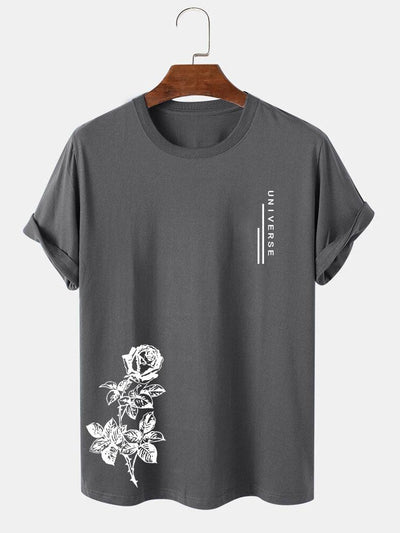 Rose Slogan Print T-Shirt