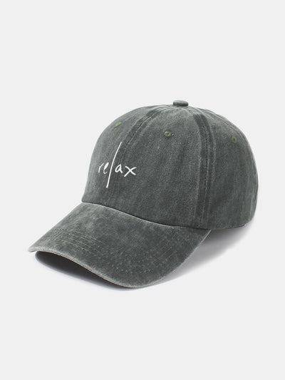 Relax Pattern Classic Retro Washed Distressed Cotton Baseball Cap