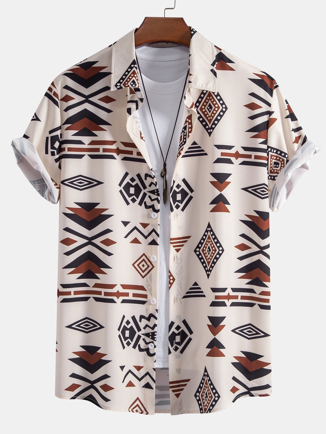 Aztec Geometric Print Shirt